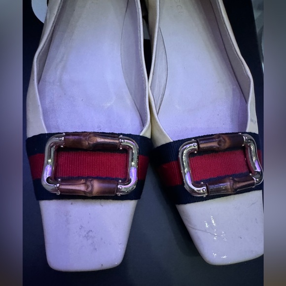 Gucci Patton Bamboo Ivory Ballet Flats 8B RARE - Picture 6 of 11